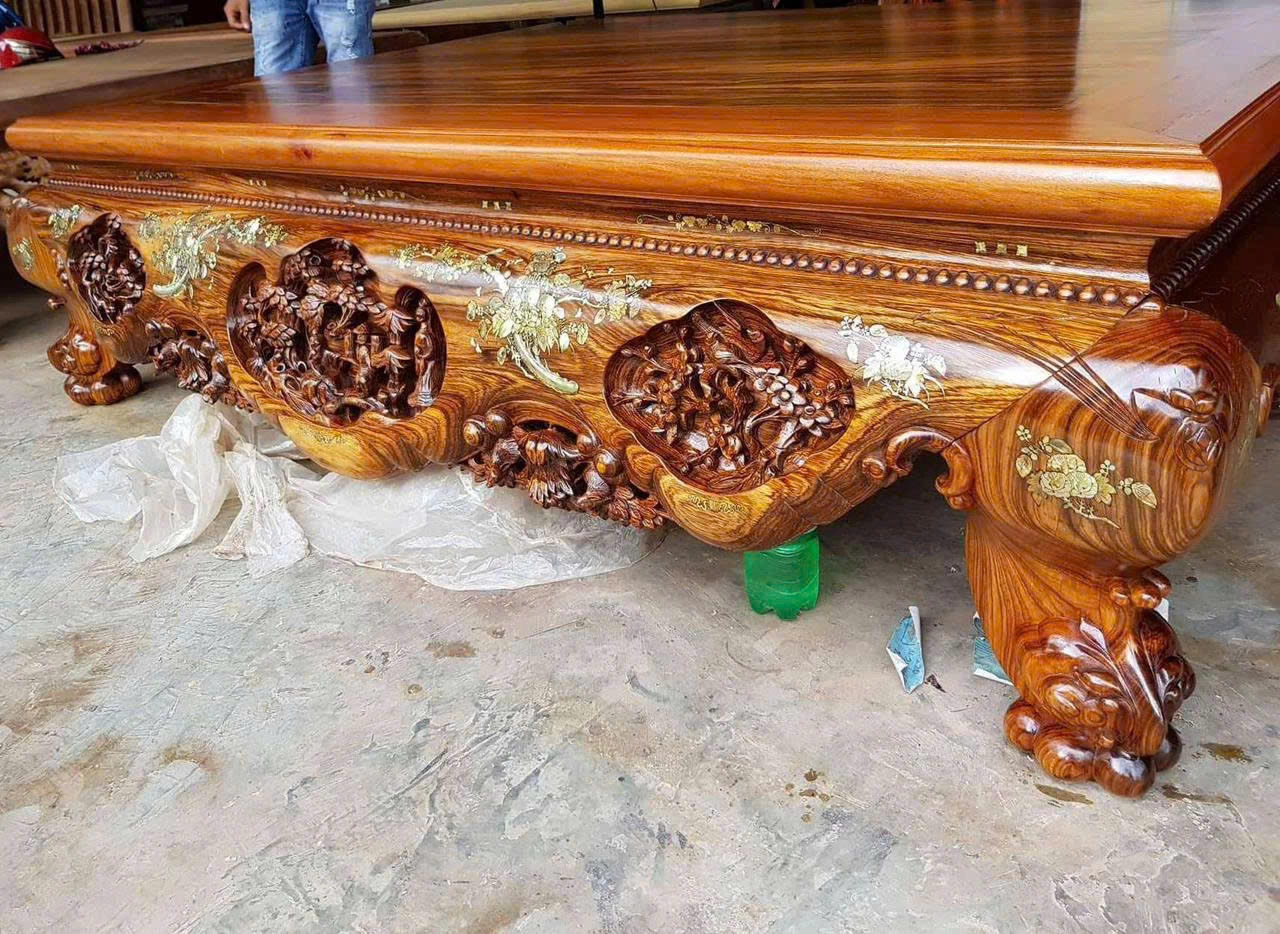 Sập gỗ khảm trai sang trọng, quý phái 