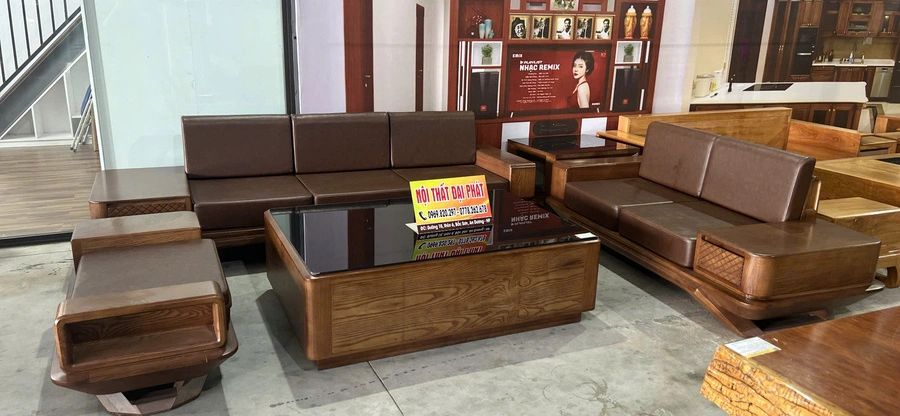 Sofa chân thuyền gỗ sồi